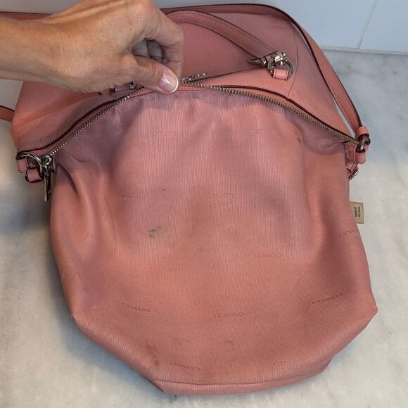 Coach Bag Purse Handbag Crossbody Leather Prairie Pebbled Convertible Satchel - Picture 13 of 16